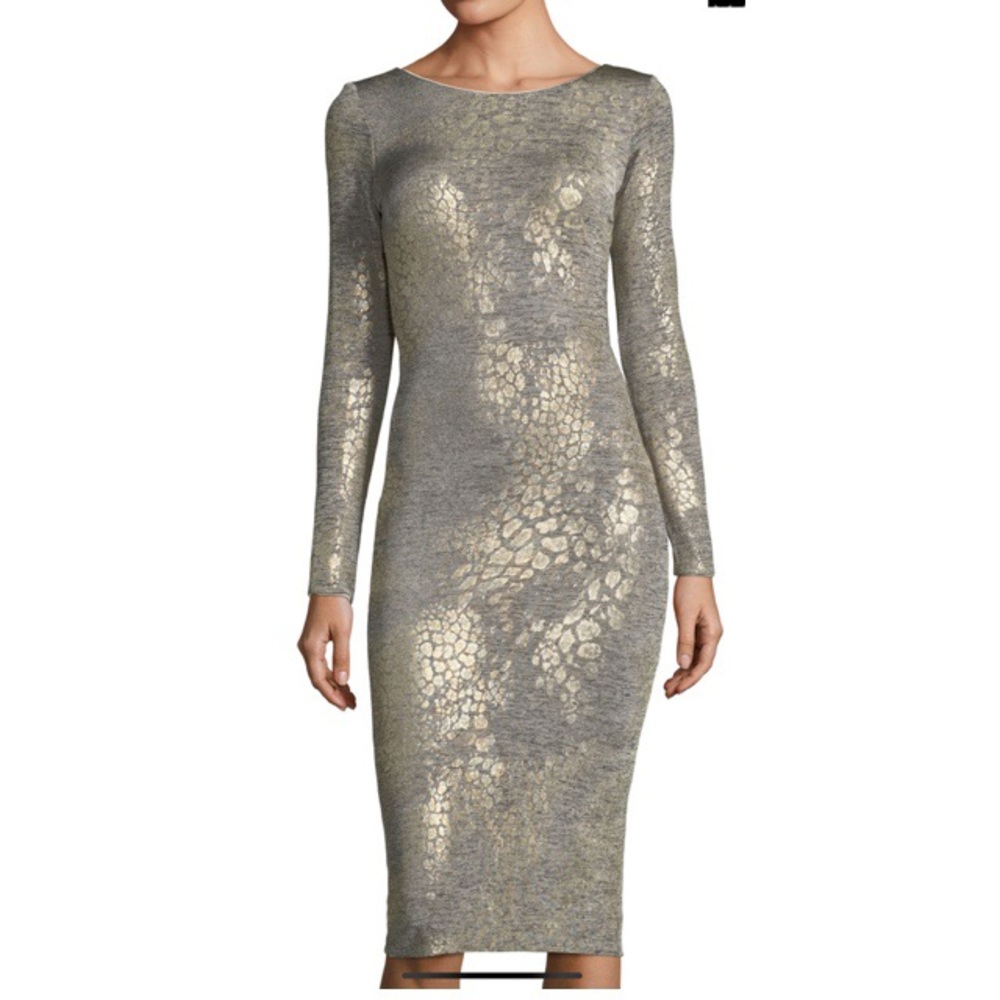 NWT! Dress The Population Emery Knit Midi Dress